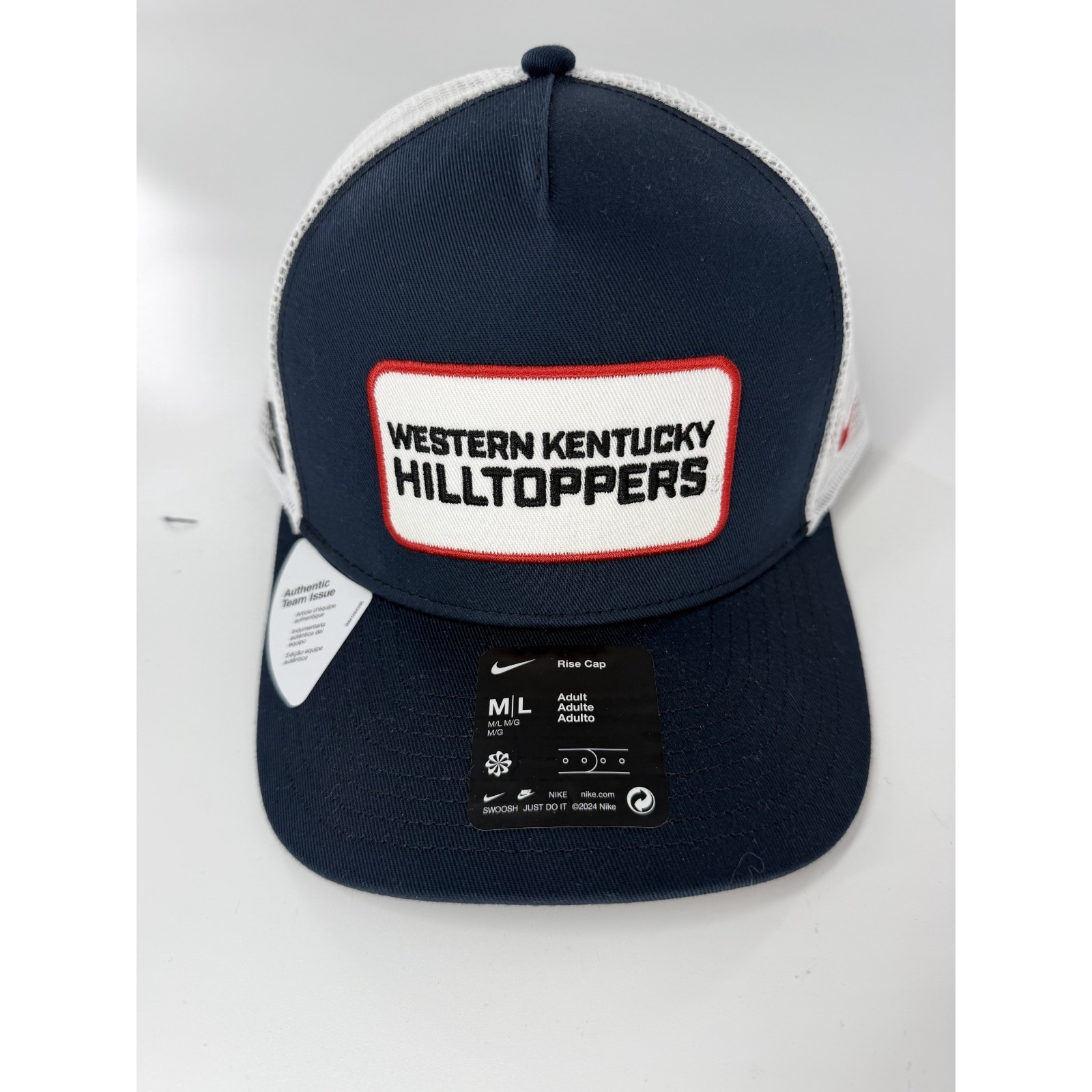 Nike Rise Western Kentucky Hilltoppers Team Issued Mesh Snapback Hat Cap ML New